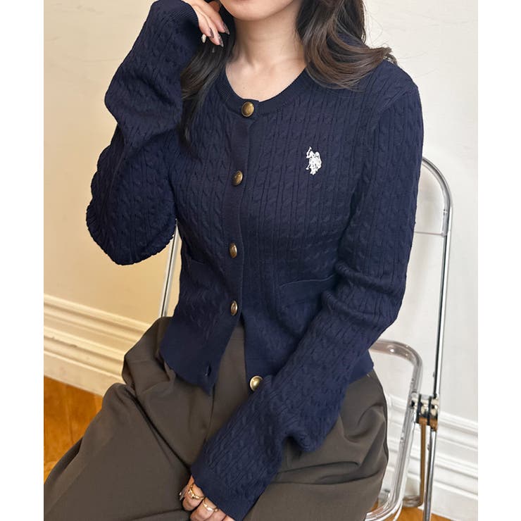 U．S．P＞ゴールドボタン刺繍ケーブル[品番：RANW0000113