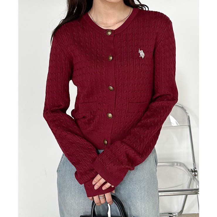 ボルドー | ＜Ｕ．Ｓ．Ｐ＞ゴールドボタン刺繍ケーブル | RANAN