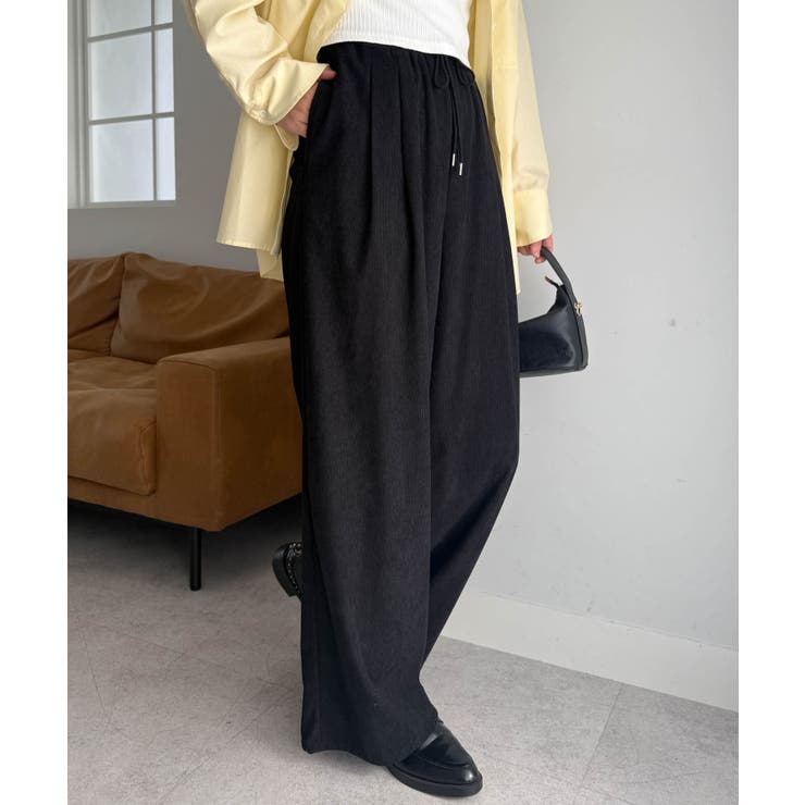 リブタックワイドイージーパンツ | RANAN | 詳細画像1 