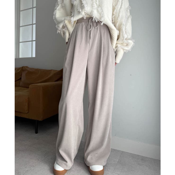 リブタックワイドイージーパンツ | RANAN | 詳細画像16 