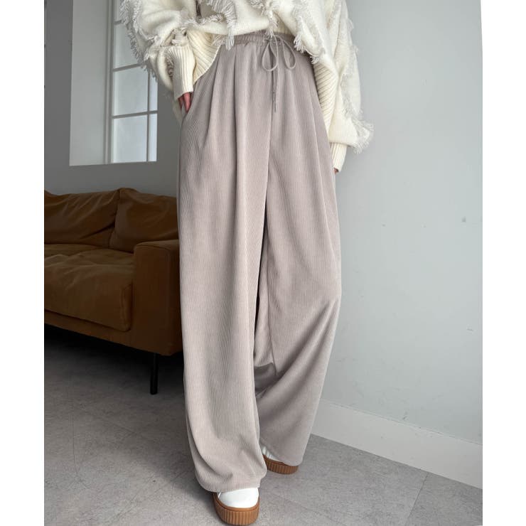 リブタックワイドイージーパンツ | RANAN | 詳細画像17 