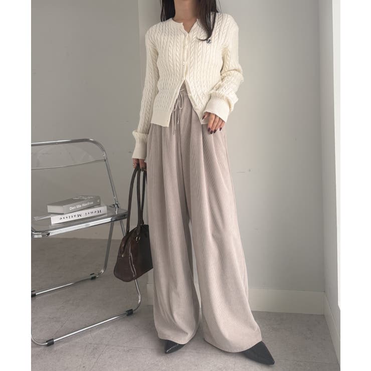 リブタックワイドイージーパンツ | RANAN | 詳細画像18 