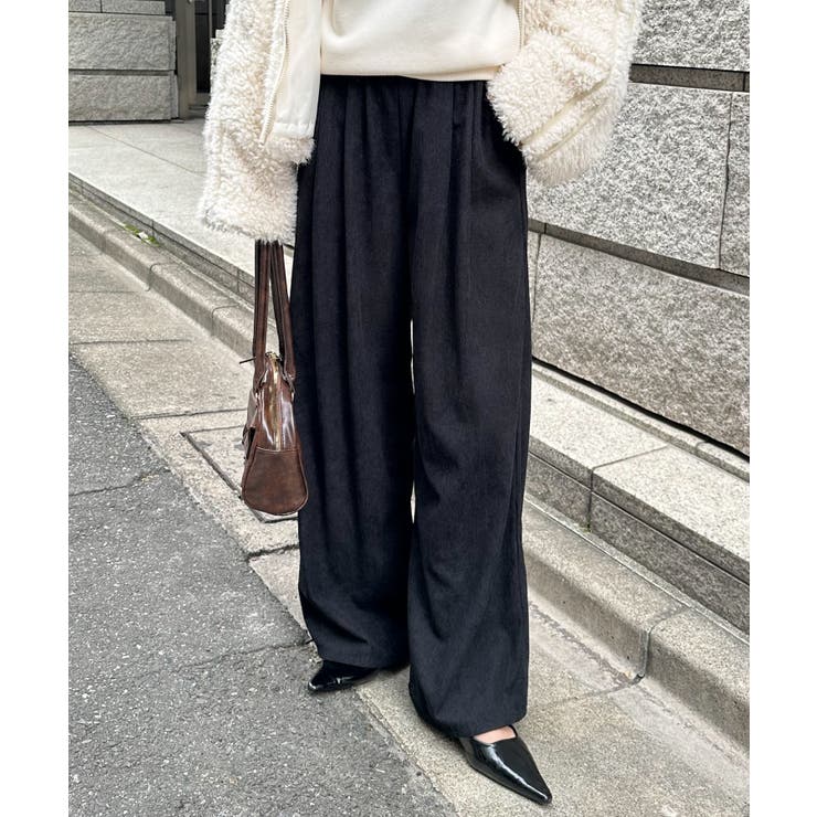 リブタックワイドイージーパンツ | RANAN | 詳細画像3 