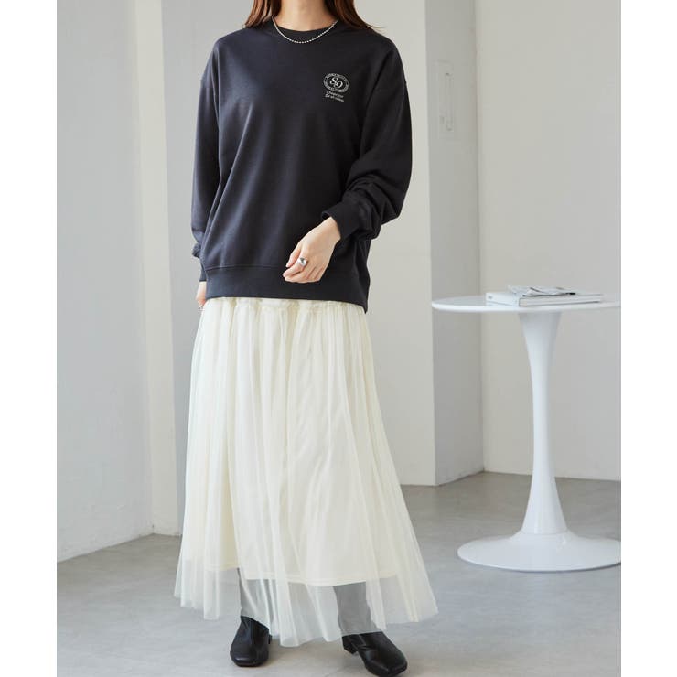 バックロゴ刺しゅうスウェット | RANAN | 詳細画像4 