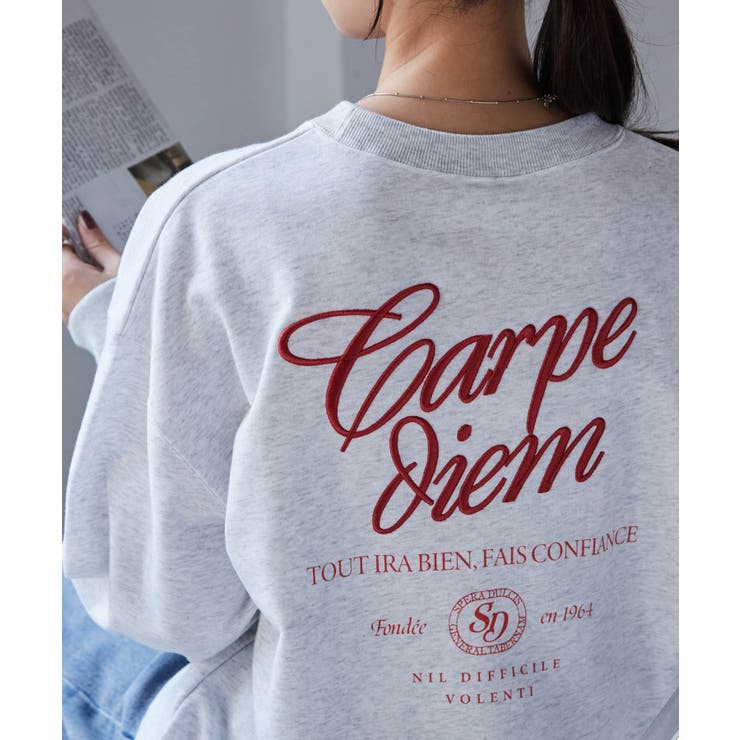 オートミール | バックロゴ刺しゅうスウェット | RANAN