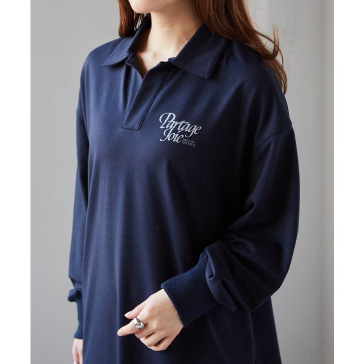 バックプリントポロ襟裏毛ワンピース | RANAN | 詳細画像1 