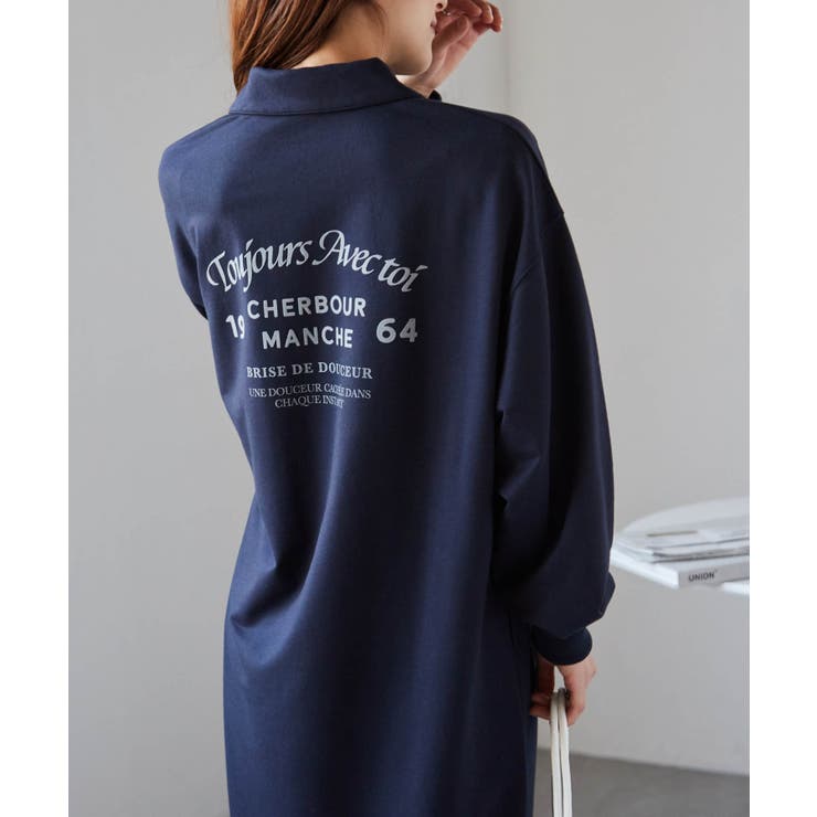 バックプリントポロ襟裏毛ワンピース | RANAN | 詳細画像4 