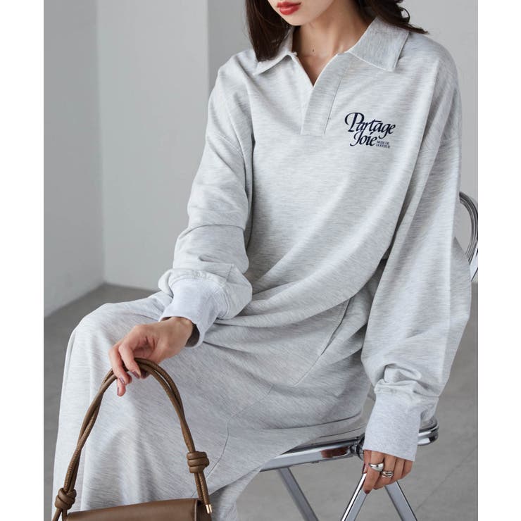 バックプリントポロ襟裏毛ワンピース | RANAN | 詳細画像5 