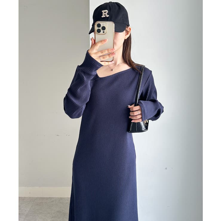 アシメネックリブワンピース | RANAN | 詳細画像10 