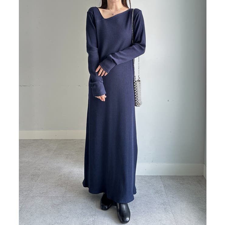 アシメネックリブワンピース | RANAN | 詳細画像13 