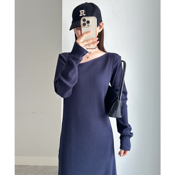 アシメネックリブワンピース | RANAN | 詳細画像15 