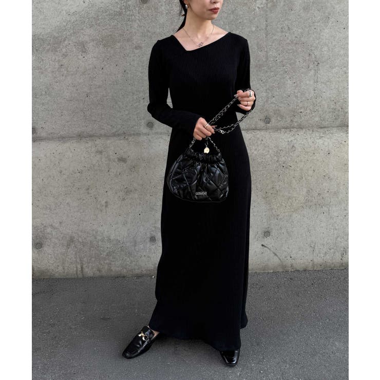 アシメネックリブワンピース | RANAN | 詳細画像3 