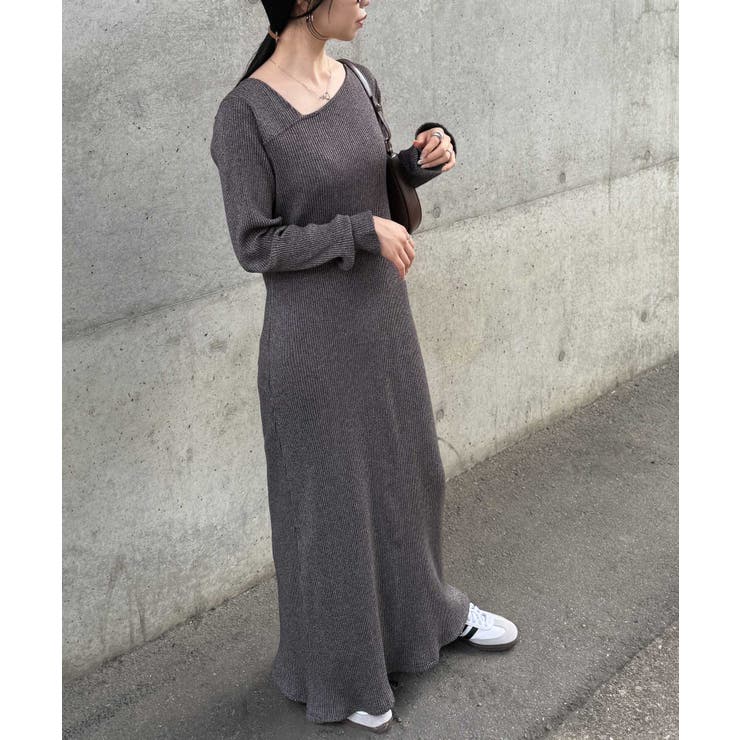 アシメネックリブワンピース | RANAN | 詳細画像7 