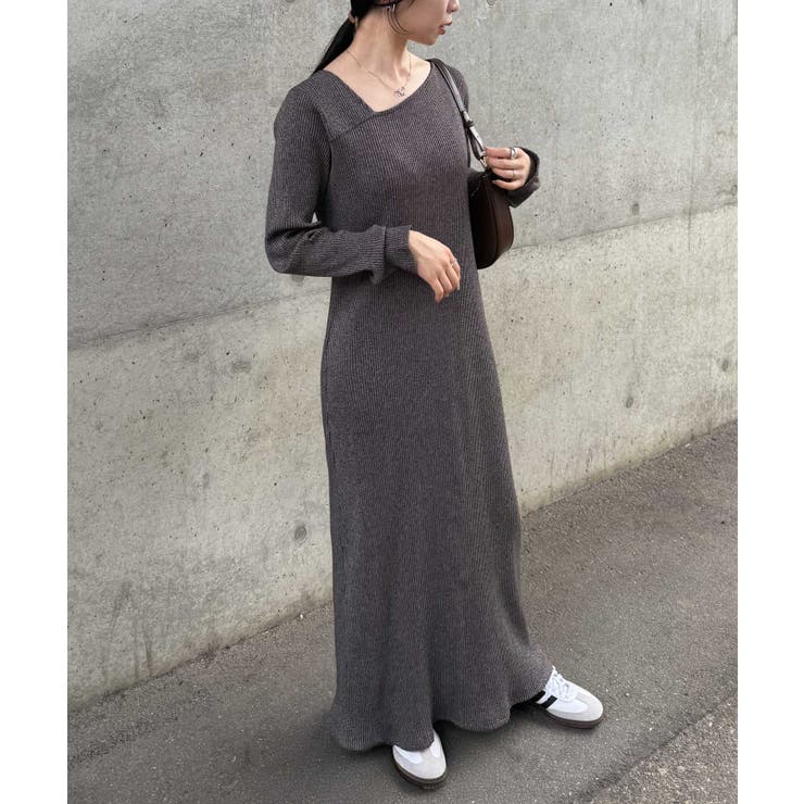 アシメネックリブワンピース | RANAN | 詳細画像9 