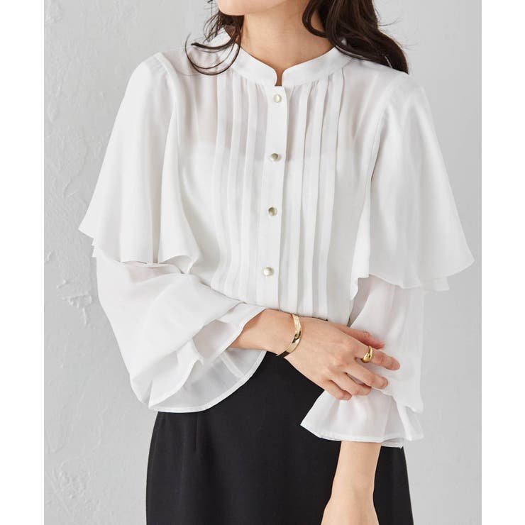 ピンタックフレアー長袖ブラウス | RANAN | 詳細画像15 