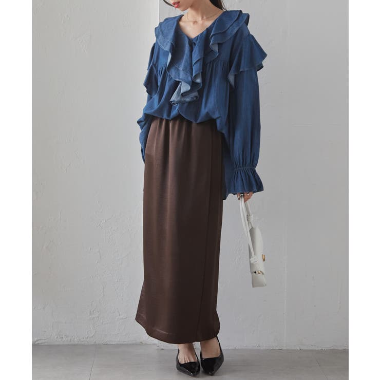 ビッグカラーフリルデニムブラウス | RANAN | 詳細画像18 