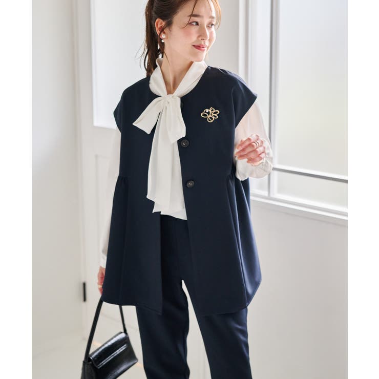 【2点セット】ペプラムギャザーベストセットアップ | RANAN | 詳細画像22 