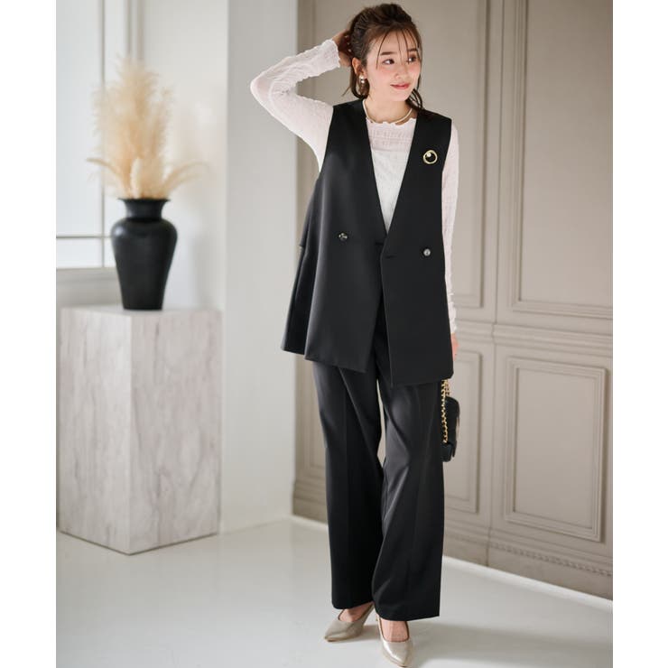 【2点セット】バックフリルベストセットアップ | RANAN | 詳細画像6 