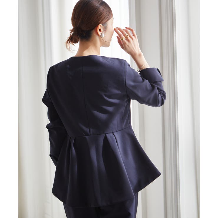 ＜2点セット＞ノーカラーペプラムパンツスーツ | RANAN | 詳細画像25 