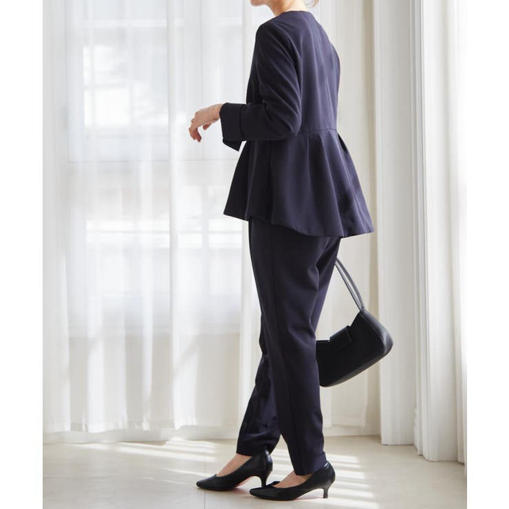 ＜2点セット＞ノーカラーペプラムパンツスーツ | RANAN | 詳細画像28 