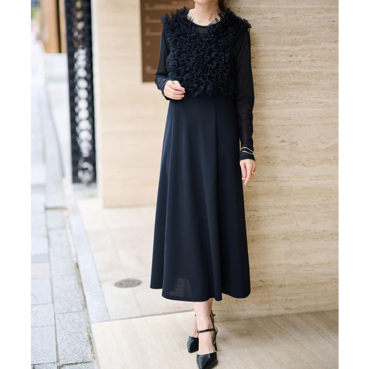 【3点セット】チュールフリルベストフレアワンピース | RANAN | 詳細画像16 