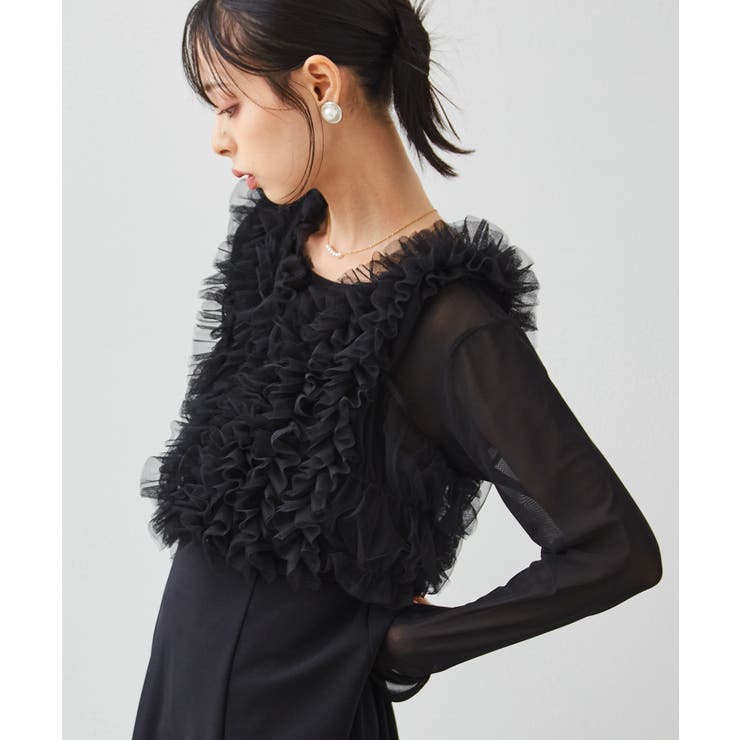 【3点セット】チュールフリルベストフレアワンピース | RANAN | 詳細画像18 