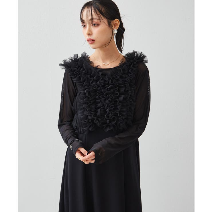 【3点セット】チュールフリルベストフレアワンピース | RANAN | 詳細画像20 