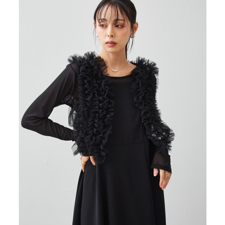 【3点セット】チュールフリルベストフレアワンピース | RANAN | 詳細画像21 