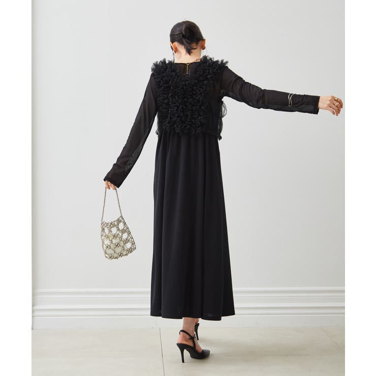 【3点セット】チュールフリルベストフレアワンピース | RANAN | 詳細画像25 