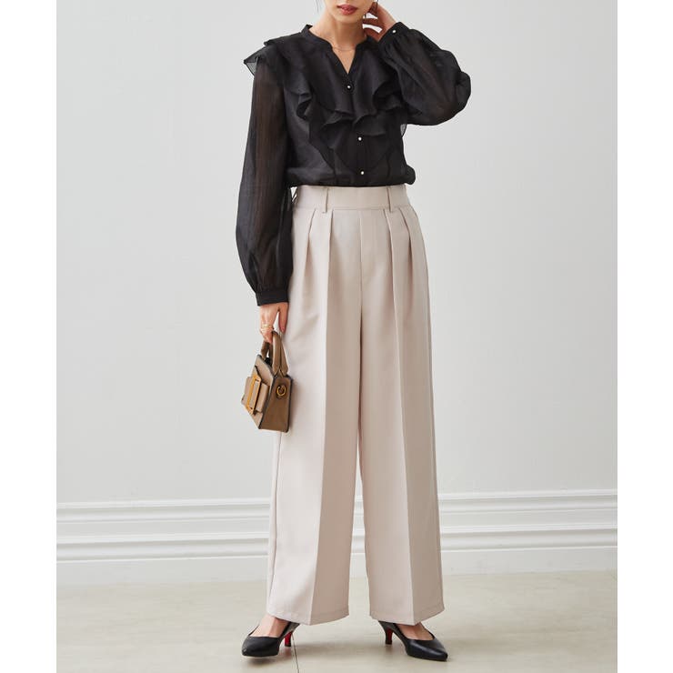 ラッフルフリルシアーキーネックブラウス | RANAN | 詳細画像29 