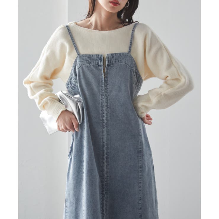 ブルー | フロントジップデニムジャンスカ | RANAN