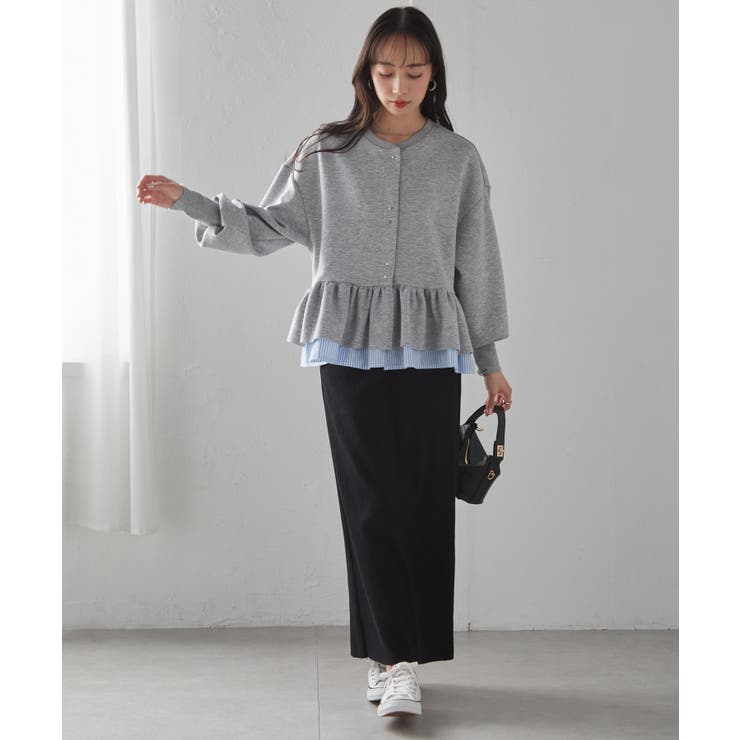 フリルぺペプラムショートカーデ | RANAN | 詳細画像10 