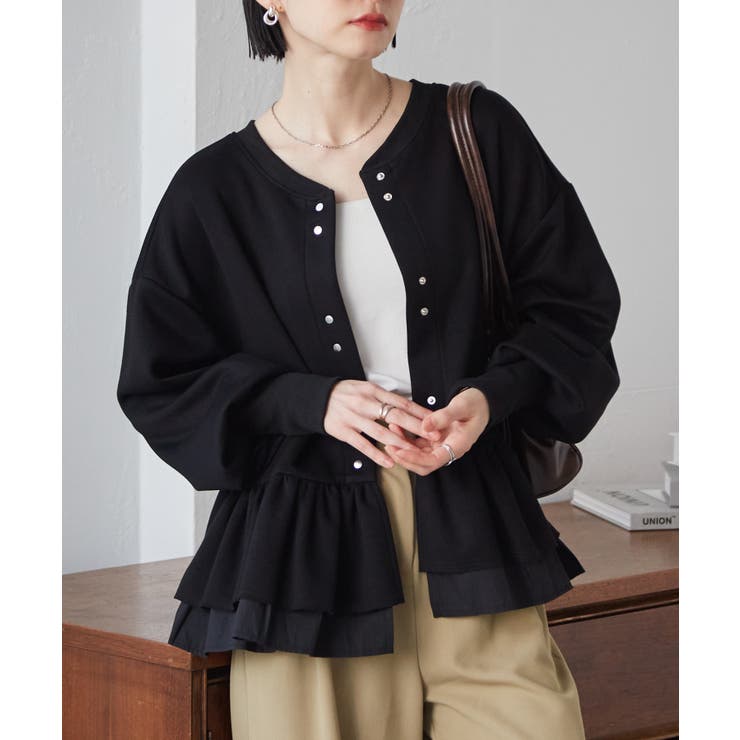 フリルぺペプラムショートカーデ | RANAN | 詳細画像12 