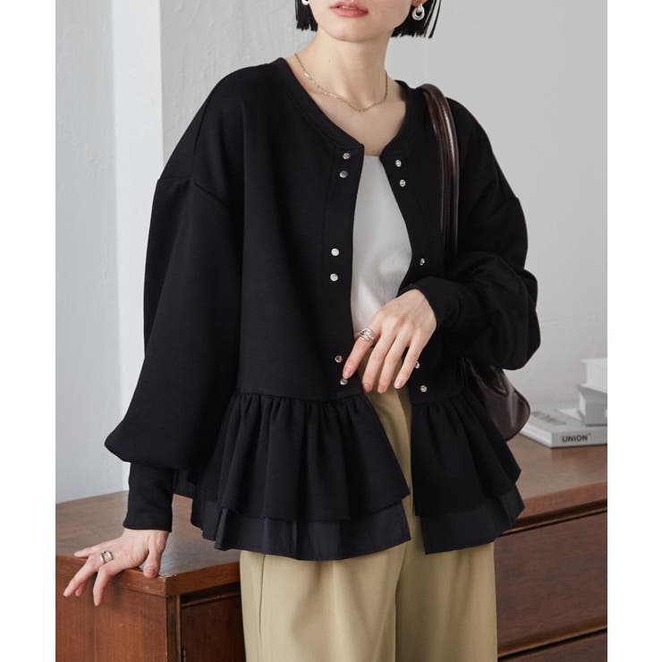 フリルぺペプラムショートカーデ | RANAN | 詳細画像13 