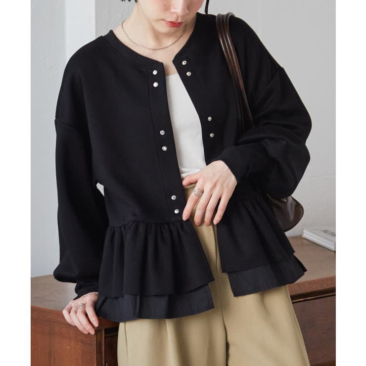 フリルぺペプラムショートカーデ | RANAN | 詳細画像14 