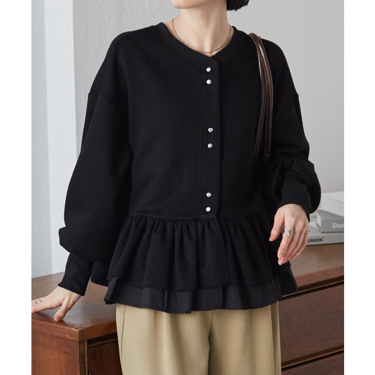 フリルぺペプラムショートカーデ | RANAN | 詳細画像15 