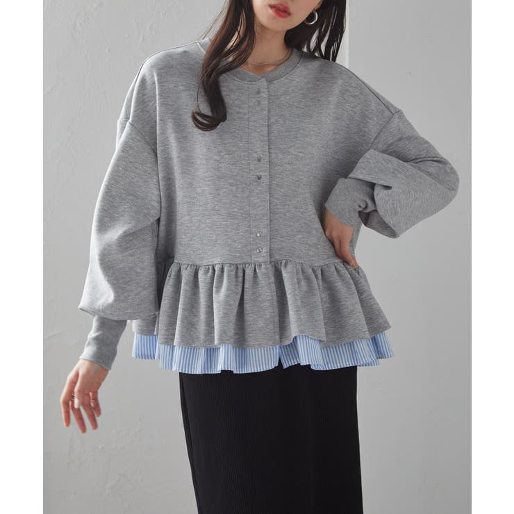 フリルぺペプラムショートカーデ | RANAN | 詳細画像2 