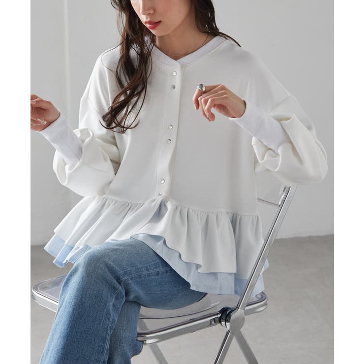 フリルぺペプラムショートカーデ | RANAN | 詳細画像20 