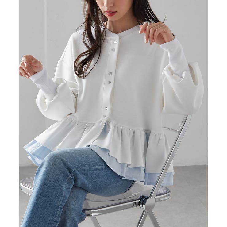 フリルぺペプラムショートカーデ | RANAN | 詳細画像21 