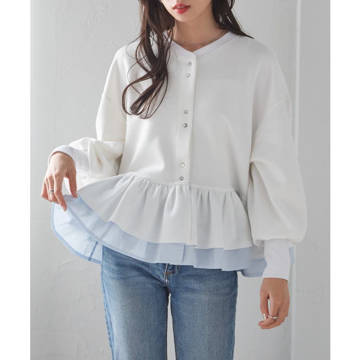 フリルぺペプラムショートカーデ | RANAN | 詳細画像23 