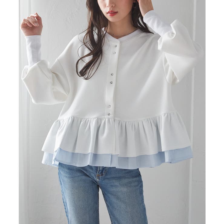 フリルぺペプラムショートカーデ | RANAN | 詳細画像25 