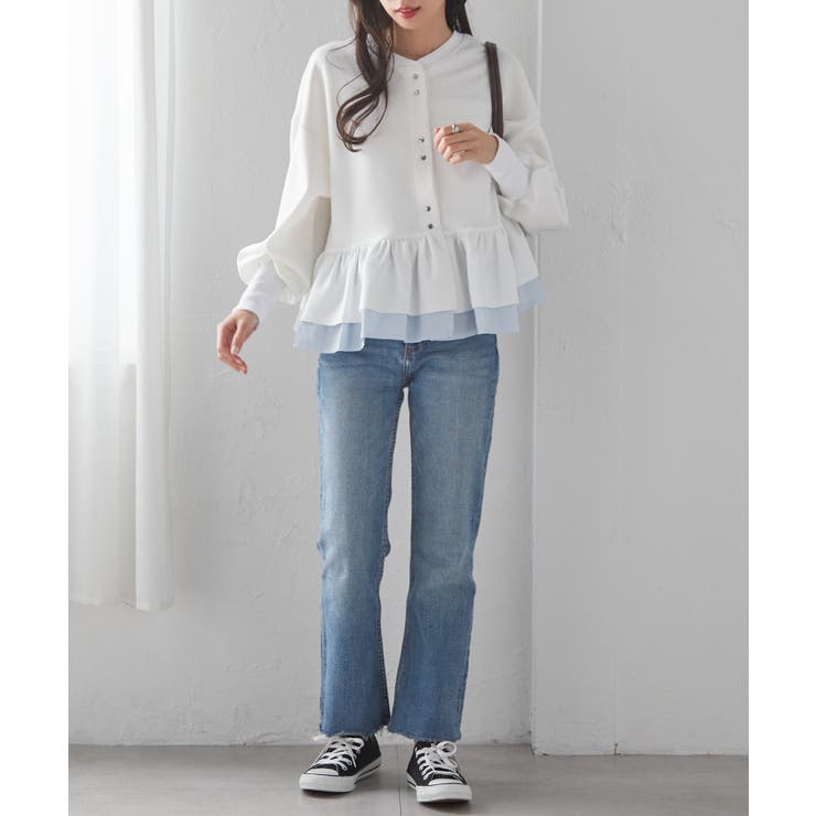 フリルぺペプラムショートカーデ | RANAN | 詳細画像26 