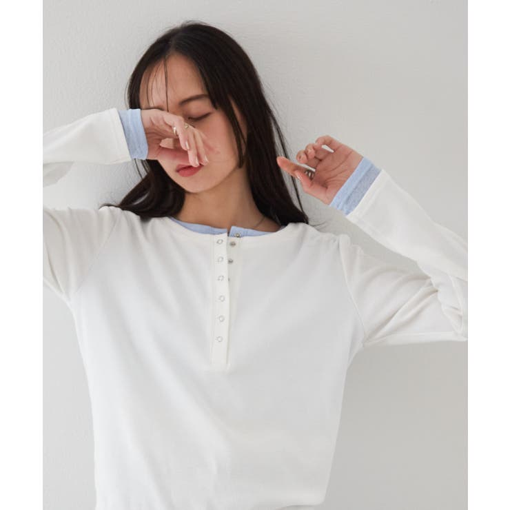 レイヤードヘンリーネックリブＴシャツ | RANAN | 詳細画像33 