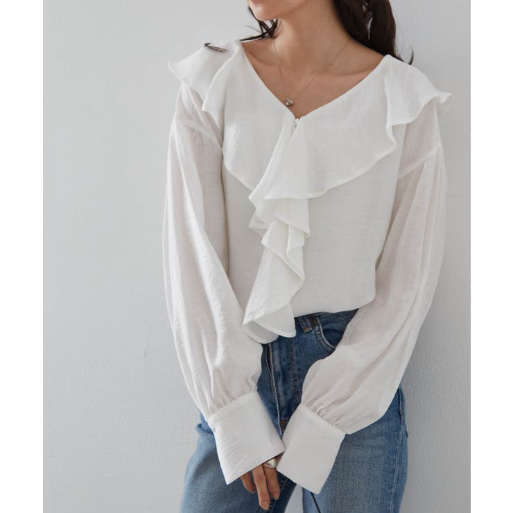 ラッフルフリルオーバーブラウス | RANAN | 詳細画像1 
