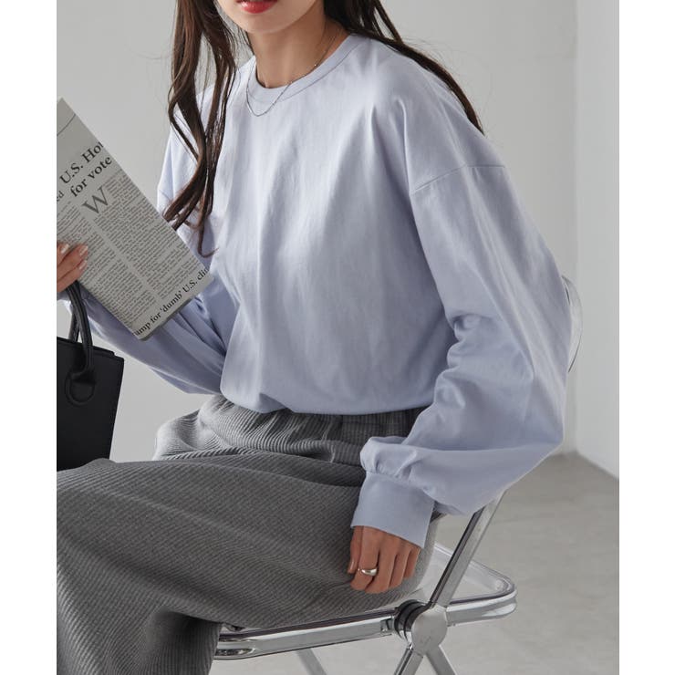 ブルー | 多機能ベーシックオーバーサイズ長袖Ｔシャ | RANAN
