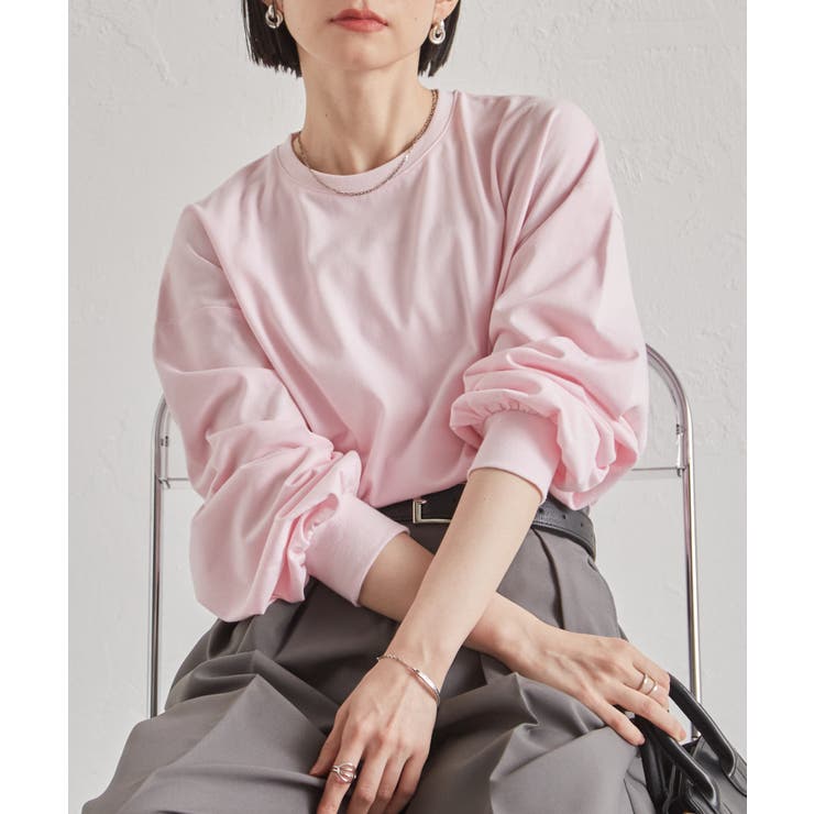 ピンク | 多機能ベーシックオーバーサイズ長袖Ｔシャ | RANAN
