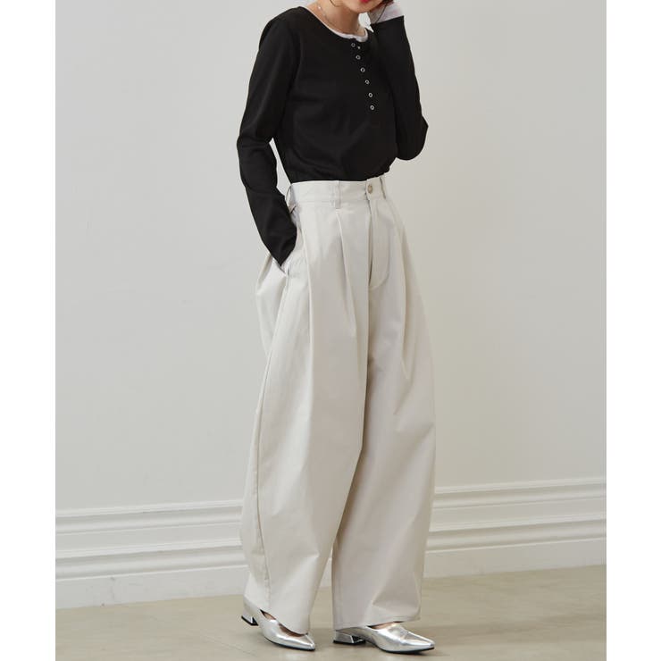 カーブシルエットサイドタックパンツ | RANAN | 詳細画像21 