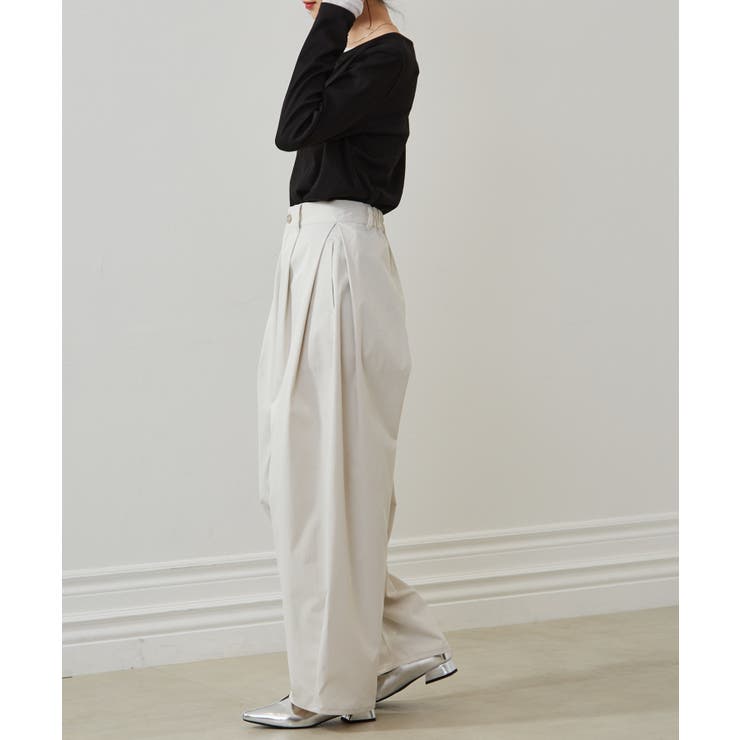 カーブシルエットサイドタックパンツ | RANAN | 詳細画像22 