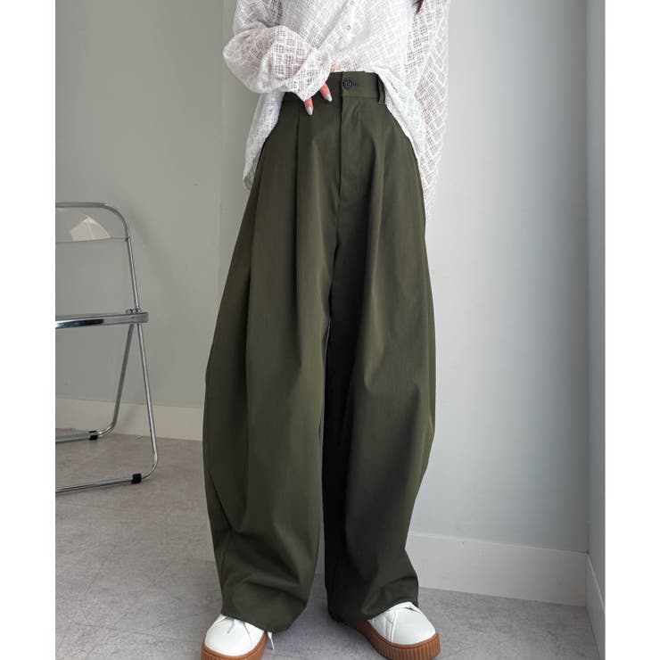 カーブシルエットサイドタックパンツ | RANAN | 詳細画像25 