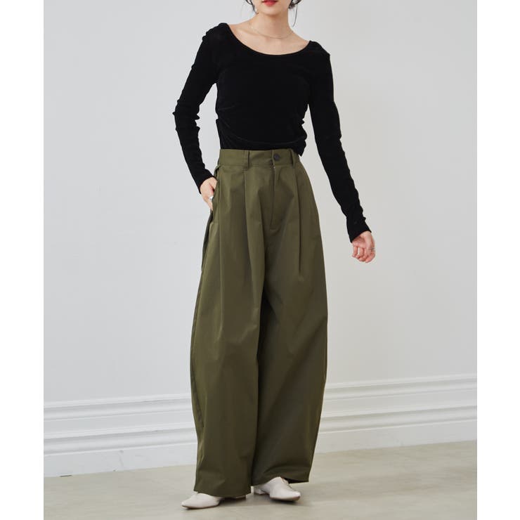 カーブシルエットサイドタックパンツ | RANAN | 詳細画像36 